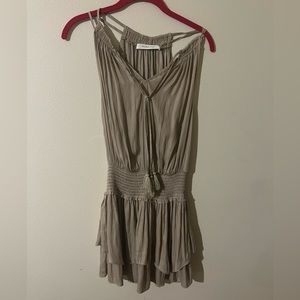 Size s very nice dress, olive green. Brand new condition and very flattering.
